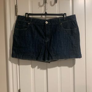 Dark Wash Plus Size Jean Shorts